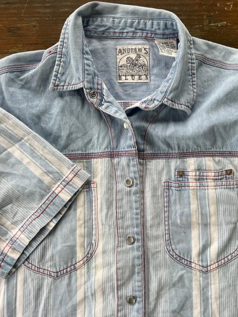 Vintage Andrews Blues Western Button Up Shirt